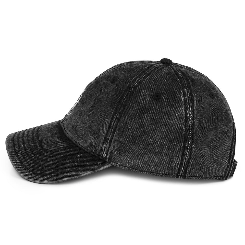 CQ Black Vintage Cotton Twill Cap